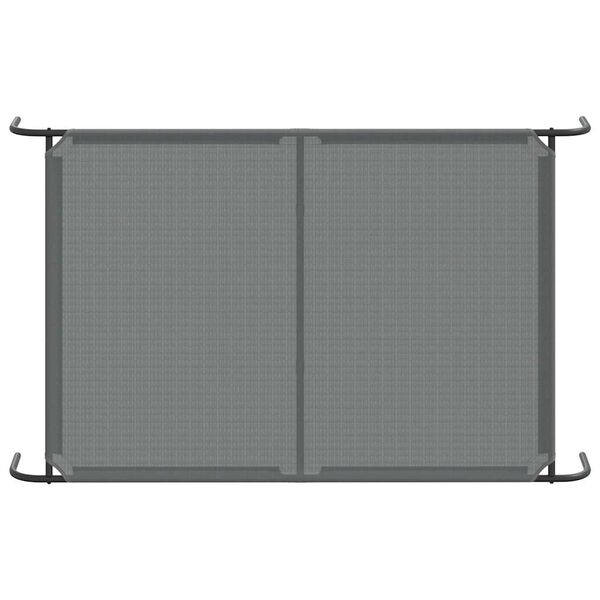 vidaXL Ανυψωμένο κρεβάτι σκύλου γκρι 150x90x20 cm Textilene και χάλυβα