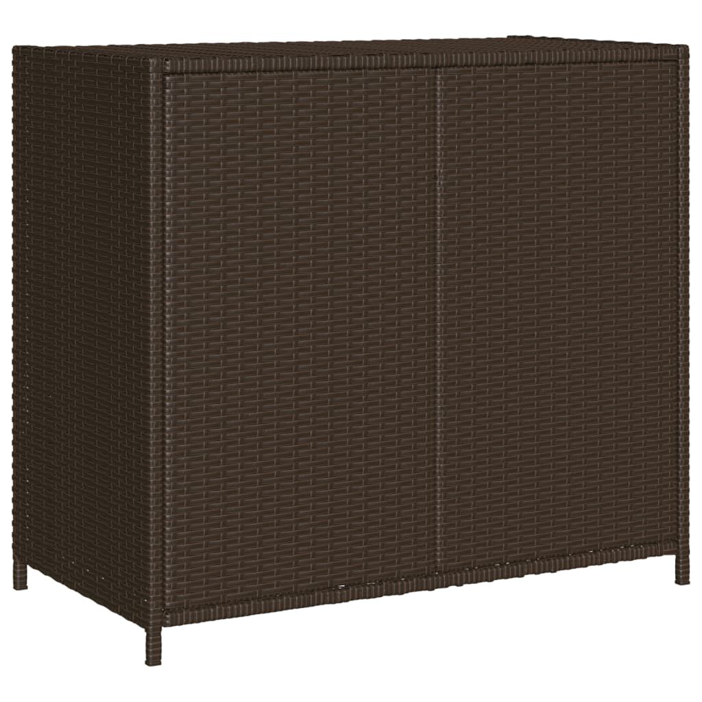 vidaXL Ντουλάπι Αποθήκευσης Κήπου Καφέ 83x45x76 εκ. Συνθετικό Ρατάν