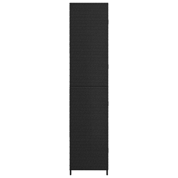 vidaXL Ντουλάπι Αποθήκευσης Κήπου Μαύρο 59x40x180 εκ. από Συνθ. Ρατάν