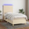 vidaXL &Kappa;&rho;&epsilon;&beta;ά&tau;&iota; Boxspring &mu;&epsilon; &Sigma;&tau;&rho;ώ&mu;&alpha; & LED &Kappa;&rho;&epsilon;&mu; 100x200 &epsilon;&kappa;. &Upsilon;&phi;&alpha;&sigma;&mu;ά&tau;&iota;&nu;&omicron;