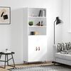vidaXL Ντουλάπι Γυαλιστερό Λευκό 69,5x34x180 εκ. Επεξεργασμένο Ξύλο