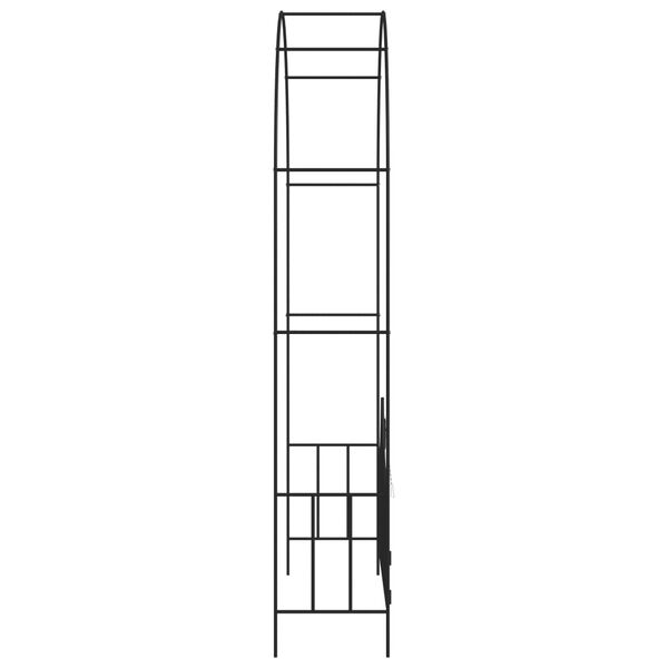 vidaXL Αψίδα Κήπου με Πόρτα Μαύρη 138 x 40 x 238 εκ. Σιδερένια