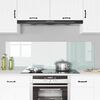 vidaXL Πίσω Πάνελ Κουζίνας Λευκό 80 x 50 cm σκληρυμένο γυαλί