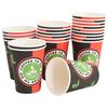 vidaXL Χάρτινα κύπελλα καφέ 1000 τεμάχια 12oz 300ml Κόκκινο και μαύρο