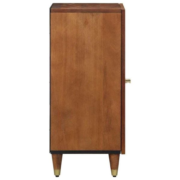 vidaXL Πλαϊνό γραφείο με ράφι Καφέ 40 x 33.5 x 75 εκ Μασίφ ξύλο μάνγκο