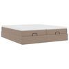 vidaXL Οθωμανικό κρεβάτι με στρώματα Cappucino 200x200cm Faux Leather