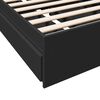 vidaXL Πλαίσιο Κρεβατιού με Συρτάρια Μαύρο 75x190εκ Επεξεργασμένο Ξύλο