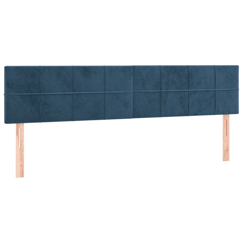 vidaXL Κρεβάτι Boxspring με Στρώμα Σκούρο Μπλε 120x190 εκ. Βελούδινο