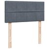vidaXL Οθωμανικό κρεβάτι με στρώμα & LEDs Dark Grey 80x200cm Velvet