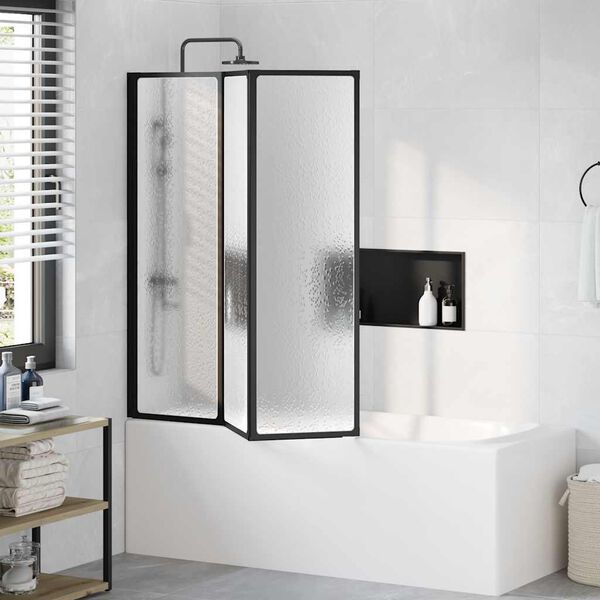 Πτυσσόμενο Διαχωριστικό Μπανιέρας 141 x 132 cm 3 Πάνελ