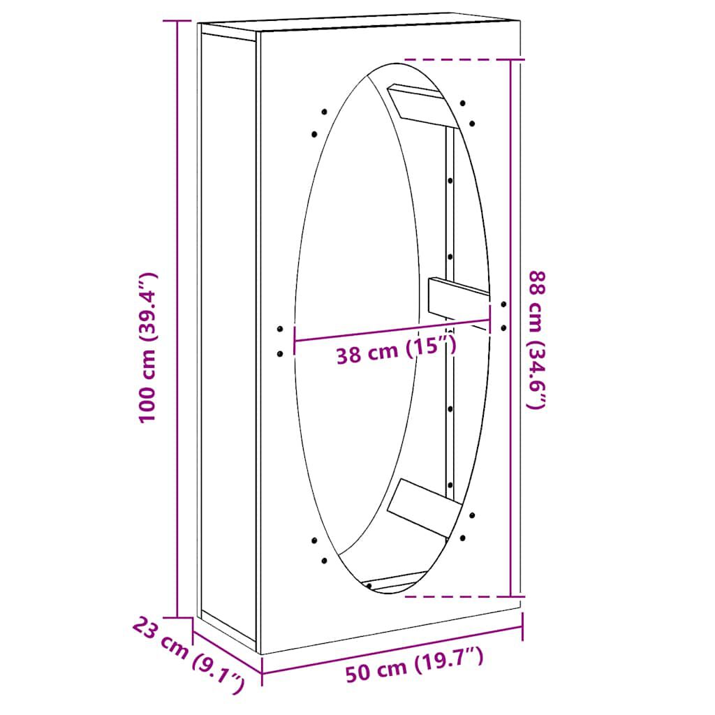 vidaXL Ράφι Καυσόξυλων Λευκό 50x23x100 εκ. Χάλυβας ψυχρής έλασης