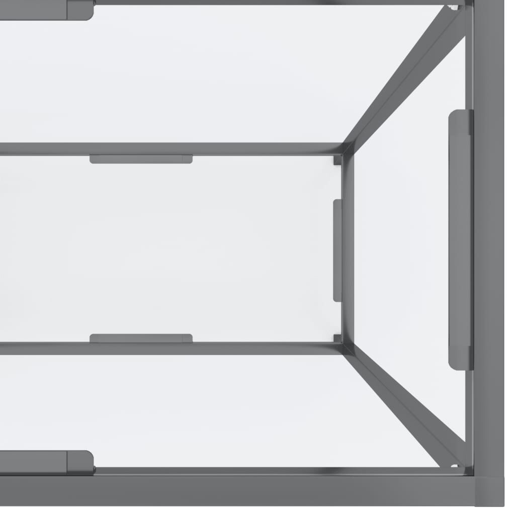 vidaXL Τραπέζι Κονσόλα Διαφανές 160 x 35 x 75,5 εκ. από Ψημένο Γυαλί