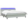 vidaXL &Kappa;&rho;&epsilon;&beta;ά&tau;&iota; Boxspring &mu;&epsilon; &Sigma;&tau;&rho;ώ&mu;&alpha; & LED &alpha;&nu;&omicron;&iota;&chi;&tau;ό &gamma;&kappa;&rho;&iota; 200x220 &epsilon;&kappa;. &Beta;&epsilon;&lambda;&omicron;ύ&delta;&iota;&nu;&omicron;