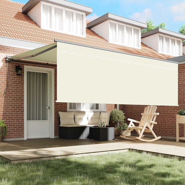 vidaXL Ανασυρόμενη Τέντα Κρεμ 350x250 εκ
