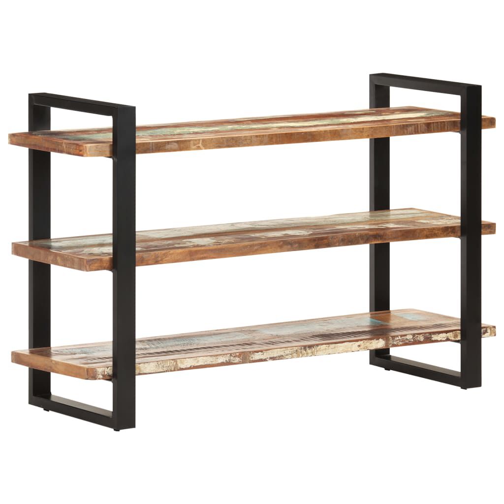 vidaXL Ραφιέρα με 3 Ράφια 120 x 40 x 75 εκ. Μασίφ Ανακυκλωμένο Ξύλο