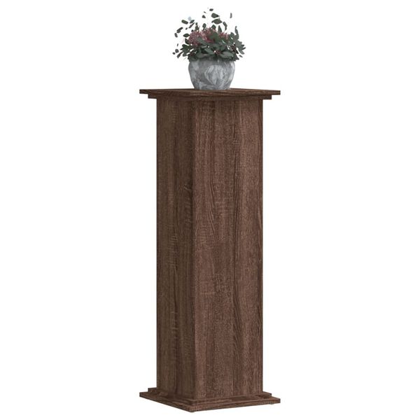 vidaXL Βάσεις Φυτών Καφέ Δρυς 33x33x100 εκ. Επεξεργασμένο Ξύλο