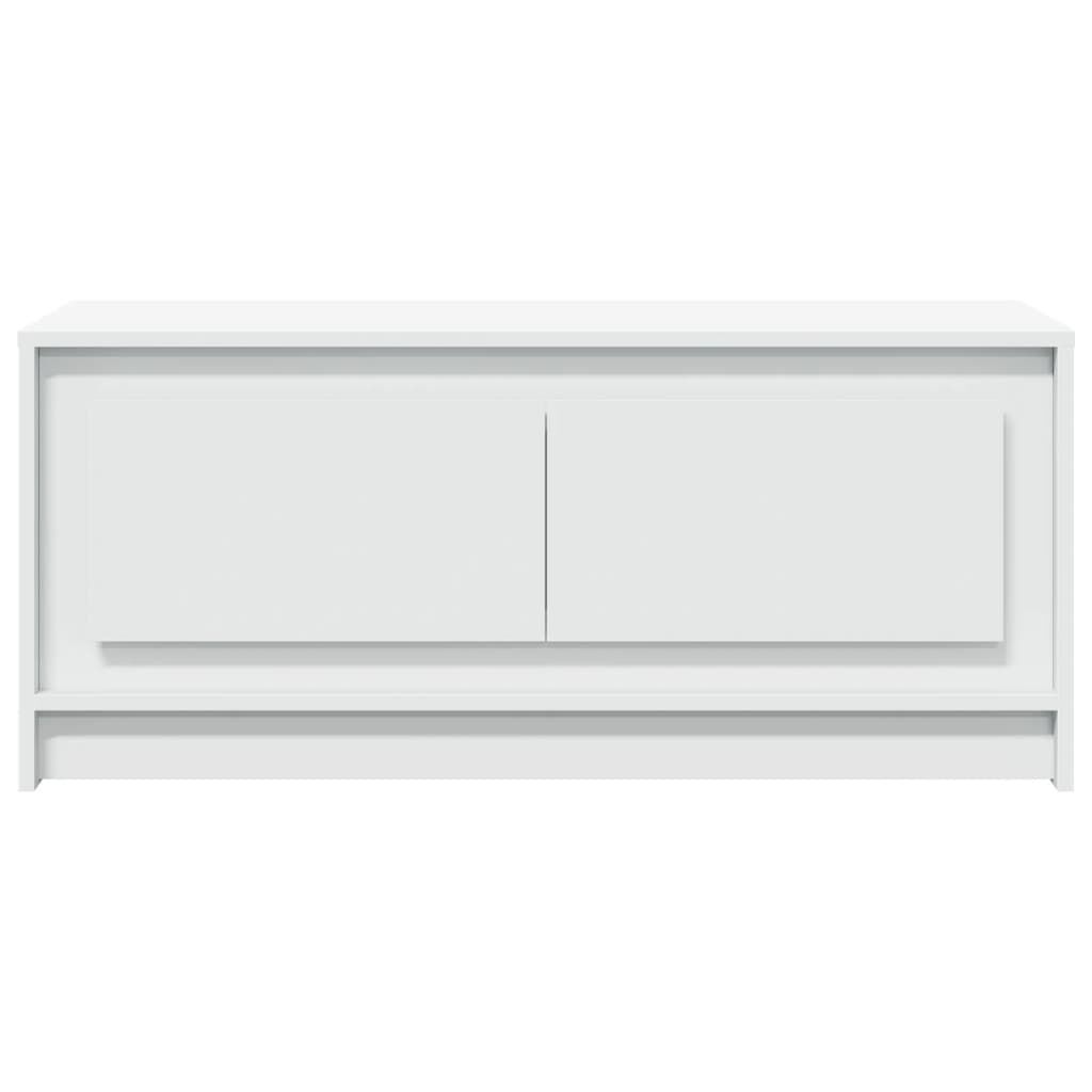 vidaXL Τραπεζάκι Σαλονιού με LED Φώτα Λευκό από Επεξ. Ξύλο