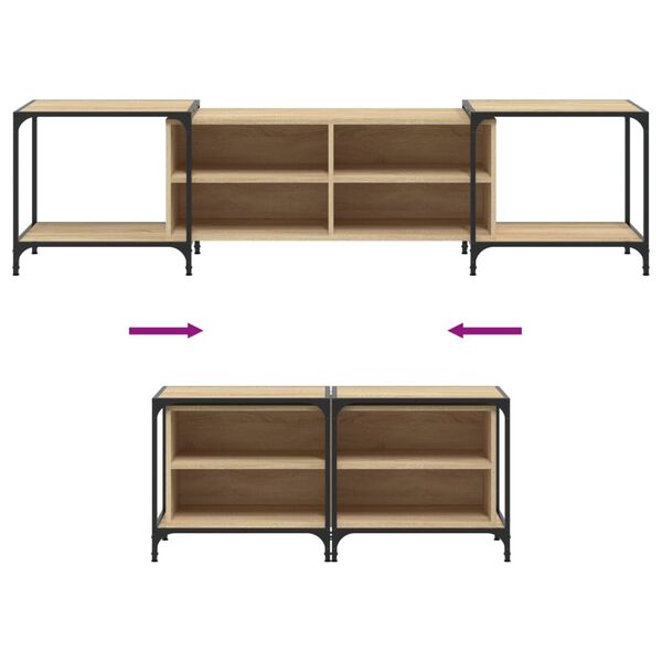 vidaXL Έπιπλο Τηλεόρασης Sonoma Δρυς 203x37x50 εκ. Επεξεργασμένο Ξύλο