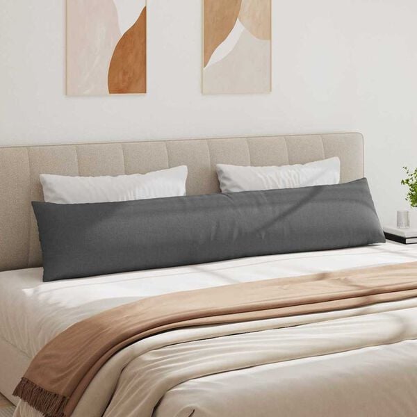 vidaXL Μαξιλάρι Καναπέ 2 pcs Σκούρο Γκρι 200 x 40 εκ. ύφασμα
