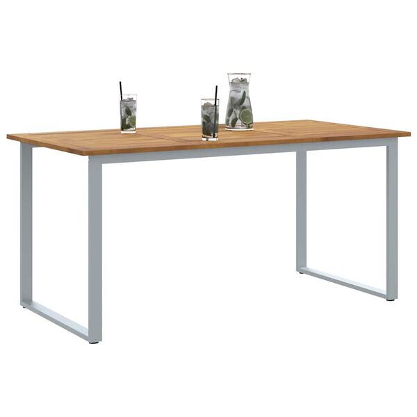 vidaXL Τραπέζι Κήπου για Φαγητό Γκρι 160 x 80 x 75 cm