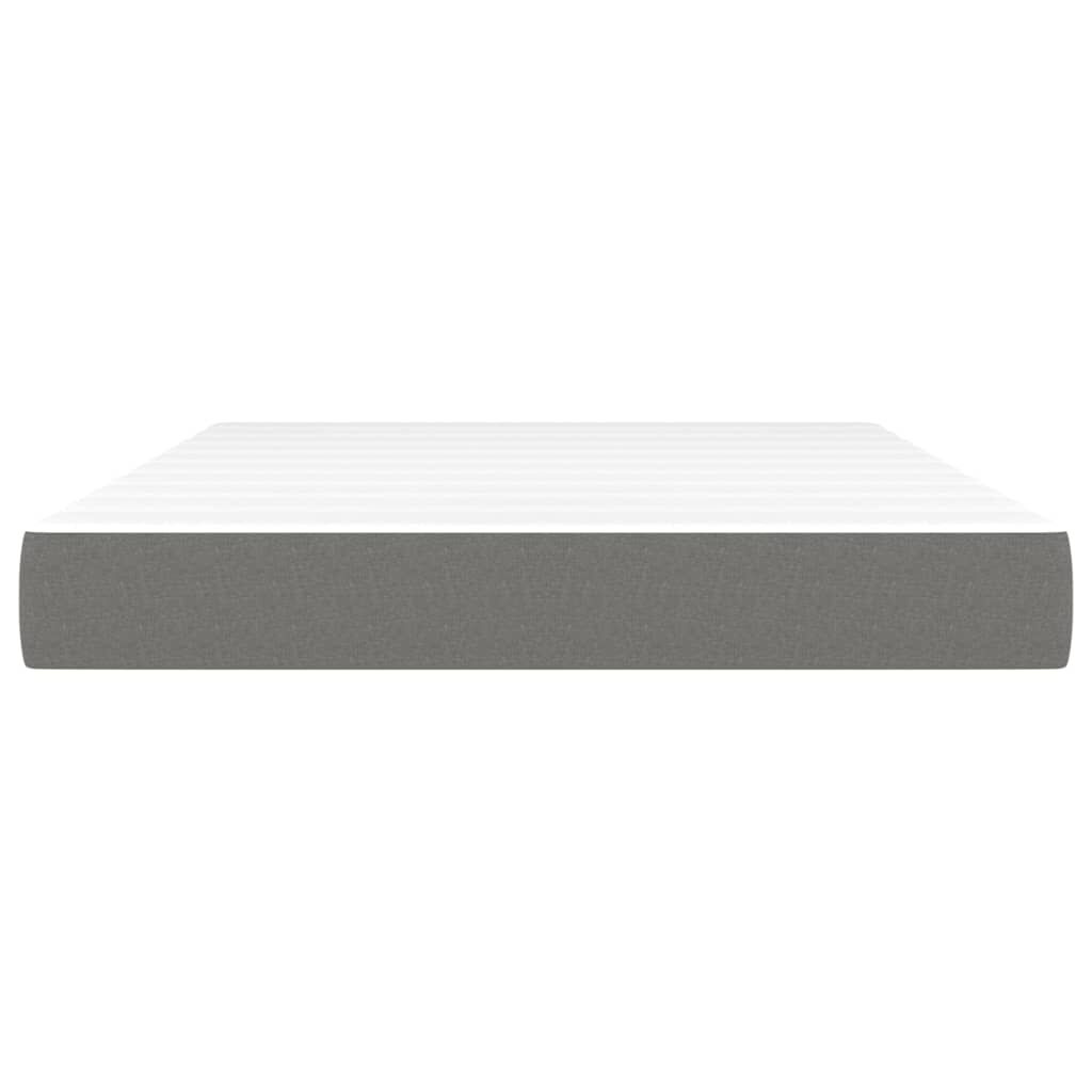 vidaXL Στρώμα με Pocket Springs Σκούρο Γκρι 140x190x20 εκ. Υφασμάτινο