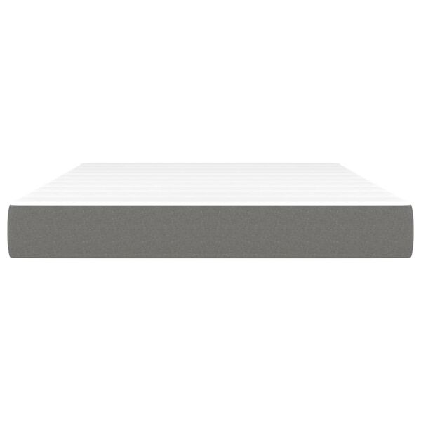 vidaXL Στρώμα με Pocket Springs Σκούρο Γκρι 140x190x20 εκ. Υφασμάτινο
