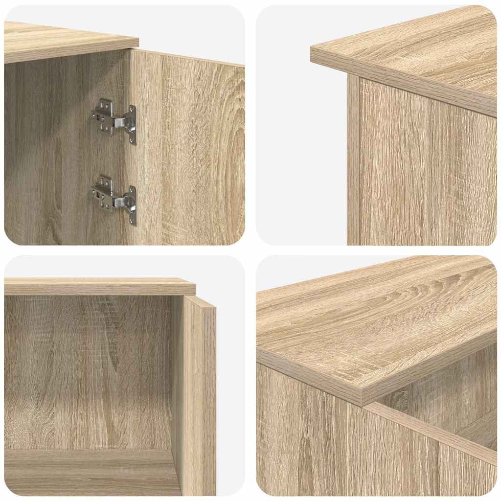 vidaXL Γραφείο υποδοχής Sonoma Δρυς 155x50x103,5εκ. Επεξεργασμένο Ξύλο