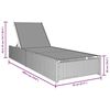 vidaXL Ξαπλώστρα με μαξιλάρι Γκρι 60 x 200 x 27εκ συνθετικό ρατάν
