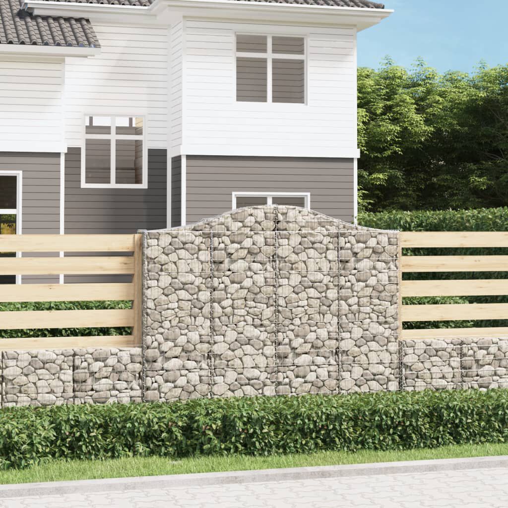 vidaXL Συρματοκιβώτια Τοξωτά 10 τεμ. 200x30x160/180 εκ. Γαλβαν. Ατσάλι