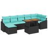 vidaXL &Sigma;&epsilon;&tau; &Kappa;&alpha;&nu;&alpha;&pi;έ &Kappa;ή&pi;&omicron;&upsilon; 8 pcs &Mu;&alpha;ύ&rho;&omicron; &kappa;&alpha;&iota; &Tau;&upsilon;&rho;&kappa;&omicron;&upsilon;ά&zeta;