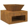 vidaXL Φωτιά Σκ rusty 50 x 50 x 40 cm Ατσάλι σκληρυθέν στον αέρα