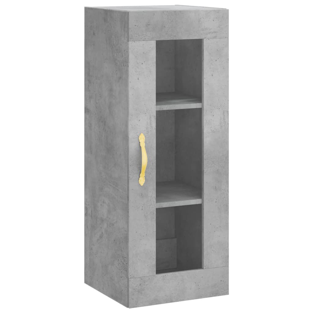 vidaXL Ντουλάπι Γκρι Σκυροδέματος 34,5x34x180 εκ. Επεξεργασμένο Ξύλο