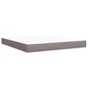 vidaXL &Kappa;&rho;&epsilon;&beta;ά&tau;&iota; Boxspring &mu;&epsilon; &Sigma;&tau;&rho;ώ&mu;&alpha; Taupe 180x200 &epsilon;&kappa;. &Upsilon;&phi;&alpha;&sigma;&mu;ά&tau;&iota;&nu;&omicron;