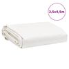 vidaXL Μουσαμάς Λευκός 2,5x4,5 μ. 650 γρ./μ²
