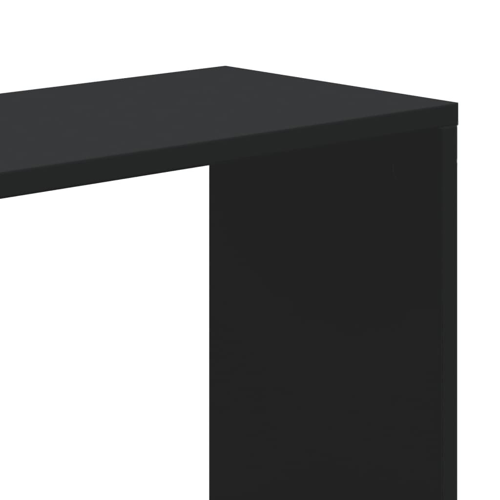vidaXL Βιβλιοθήκη 5 Επιπέδων Μαύρη 45x23,5x162,5 εκ. Επεξεργ. Ξύλο