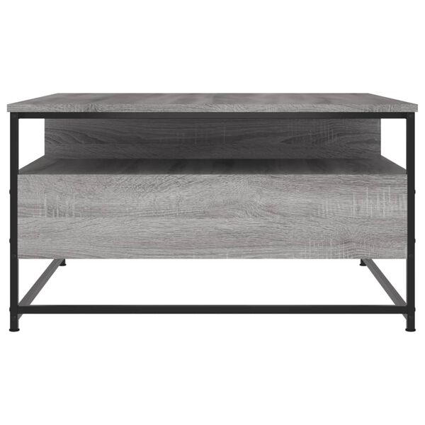 vidaXL Τραπεζάκι Σαλονιού Γκρι Sonoma 80 x 80 x 45 εκ. Επεξεργ. Ξύλο