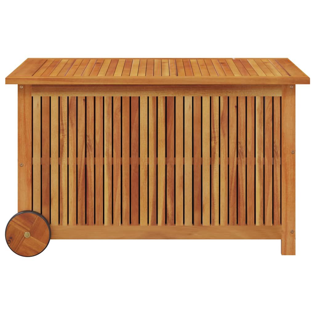 vidaXL Μπαούλο Αποθήκευσης Κήπου με Ρόδες 90x50x58 εκ. Μασίφ Ακακία
