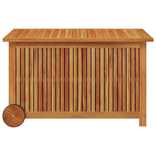 vidaXL Μπαούλο Αποθήκευσης Κήπου με Ρόδες 90x50x58 εκ. Μασίφ Ακακία