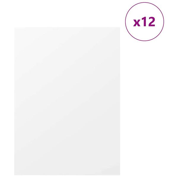 vidaXL Διακοσμητικά Πάνελ 12 pcs Λευκό 30 x 42 x 0.3 εκ