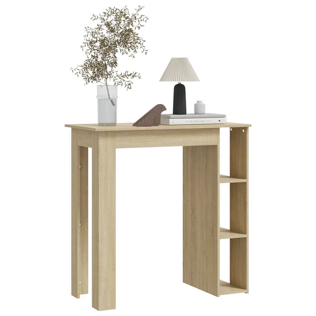 vidaXL Τραπέζι Κονσόλα με Ράφι Sonoma Δρυς 102x50x103,5εκ Επεξ. Ξύλο