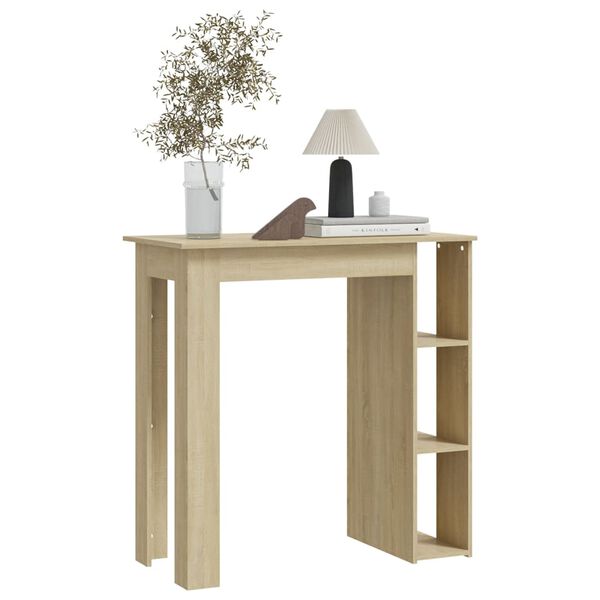 vidaXL Τραπέζι Κονσόλα με Ράφι Sonoma Δρυς 102x50x103,5εκ Επεξ. Ξύλο