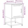 vidaXL Κομοδίνο Μουσταρδί 36x39x60,5 εκ. από Χάλυβα