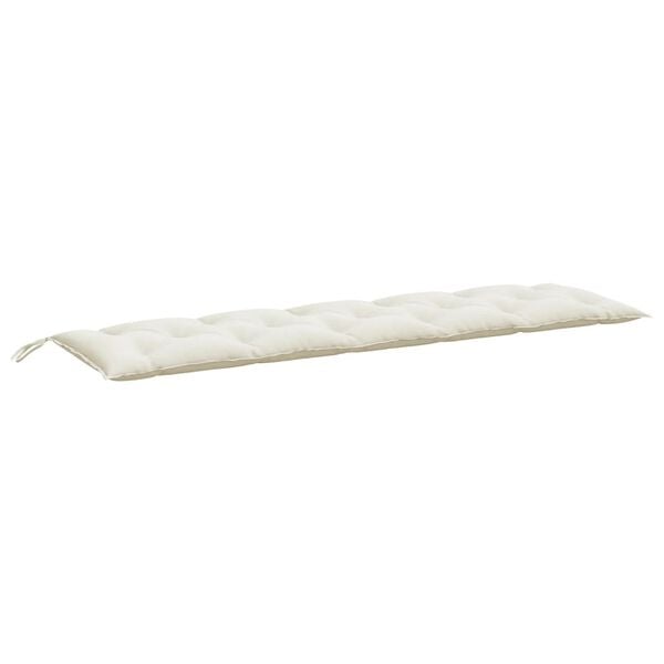 vidaXL Μαξιλάρι Πάγκου Κήπου Κρεμ Μελανζέ 180x50x7 εκ. Ύφασμα