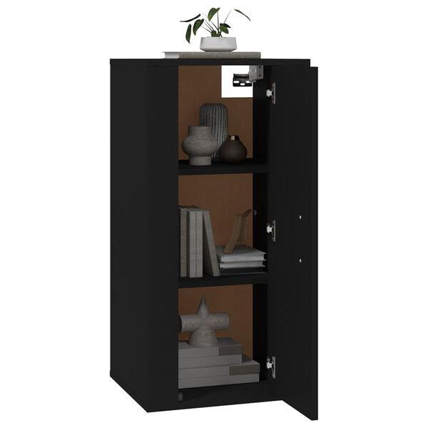 vidaXL Έπιπλο Τηλεόρασης Επιτοίχιο Μαύρο 40x34,5x80 εκ.