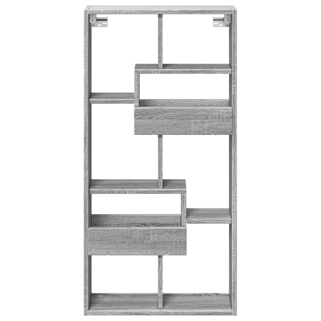 vidaXL Ντουλάπι Τοίχου Γκρι Sonoma 50x15x100 εκ. Επεξεργασμένο Ξύλο