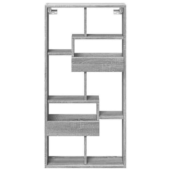vidaXL Ντουλάπι Τοίχου Γκρι Sonoma 50x15x100 εκ. Επεξεργασμένο Ξύλο