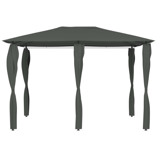 vidaXL Κιόσκι με Καλύμματα Στύλων Ανθρακί 3 x 4 x 2,6 μ. 160 γρ./μ²