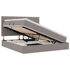 vidaXL &Kappa;&rho;&epsilon;&beta;ά&tau;&iota; &mu;&epsilon; &alpha;&pi;&omicron;&theta;&eta;&kappa;&epsilon;&upsilon;&tau;&iota;&kappa;ό &chi;ώ&rho;&omicron; &kappa;&alpha;&iota; &sigma;&tau;&rho;ώ&mu;&alpha; Taupe 180 x 200 cm