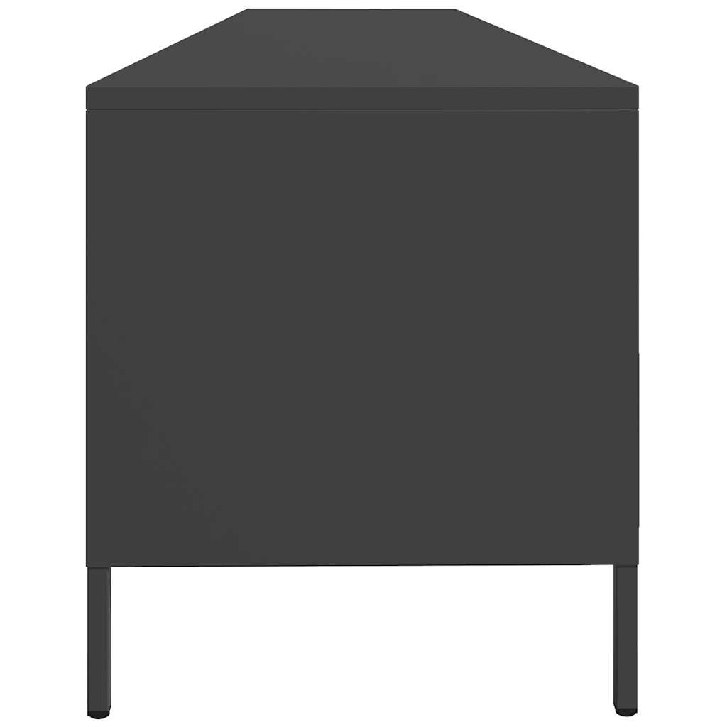 vidaXL Έπιπλο Τηλεόρασης Μαύρο 202x39x43,5 εκ. Χάλυβας Ψυχρής Έλασης