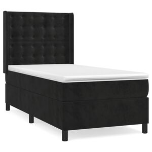 vidaXL &Kappa;&rho;&epsilon;&beta;ά&tau;&iota; Boxspring &mu;&epsilon; &Sigma;&tau;&rho;ώ&mu;&alpha; &Mu;&alpha;ύ&rho;&omicron; 90x190 &epsilon;&kappa;. &Beta;&epsilon;&lambda;&omicron;ύ&delta;&iota;&nu;&omicron;